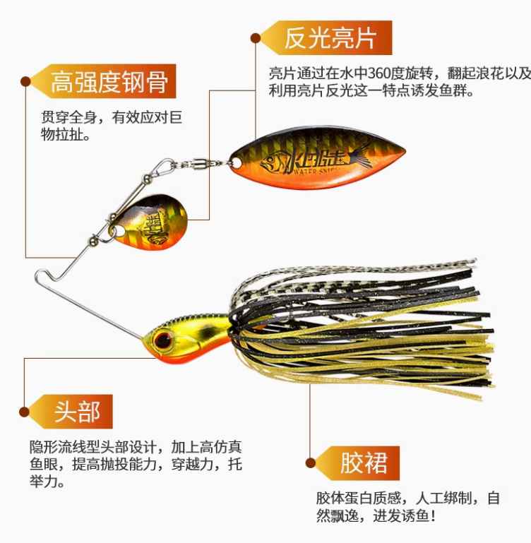 Water Sniper Blade+WaterDrop Spinnerbait