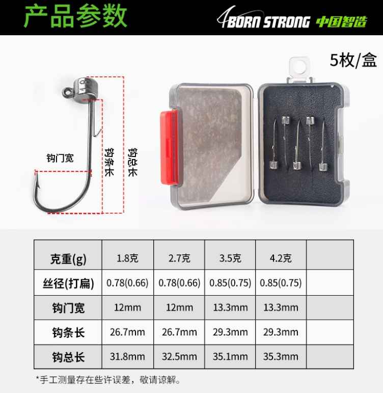 Luci for Lure Tungsten Ned Hook 5/bag